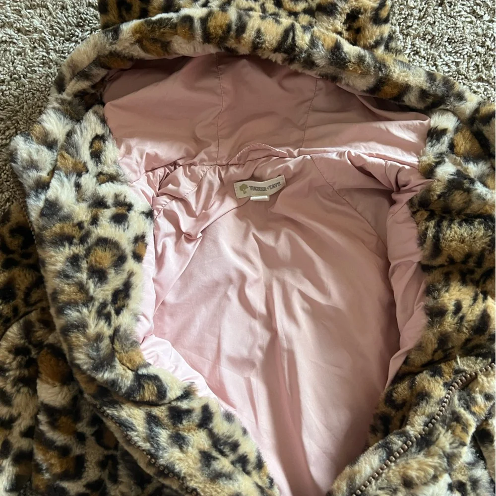 Tucker + Tate Toddler Girl Faux Fur Leopard Print Jacket Size 3